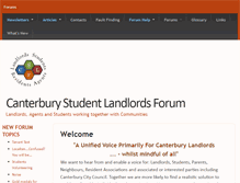 Tablet Screenshot of canterburylandlordsforum.net